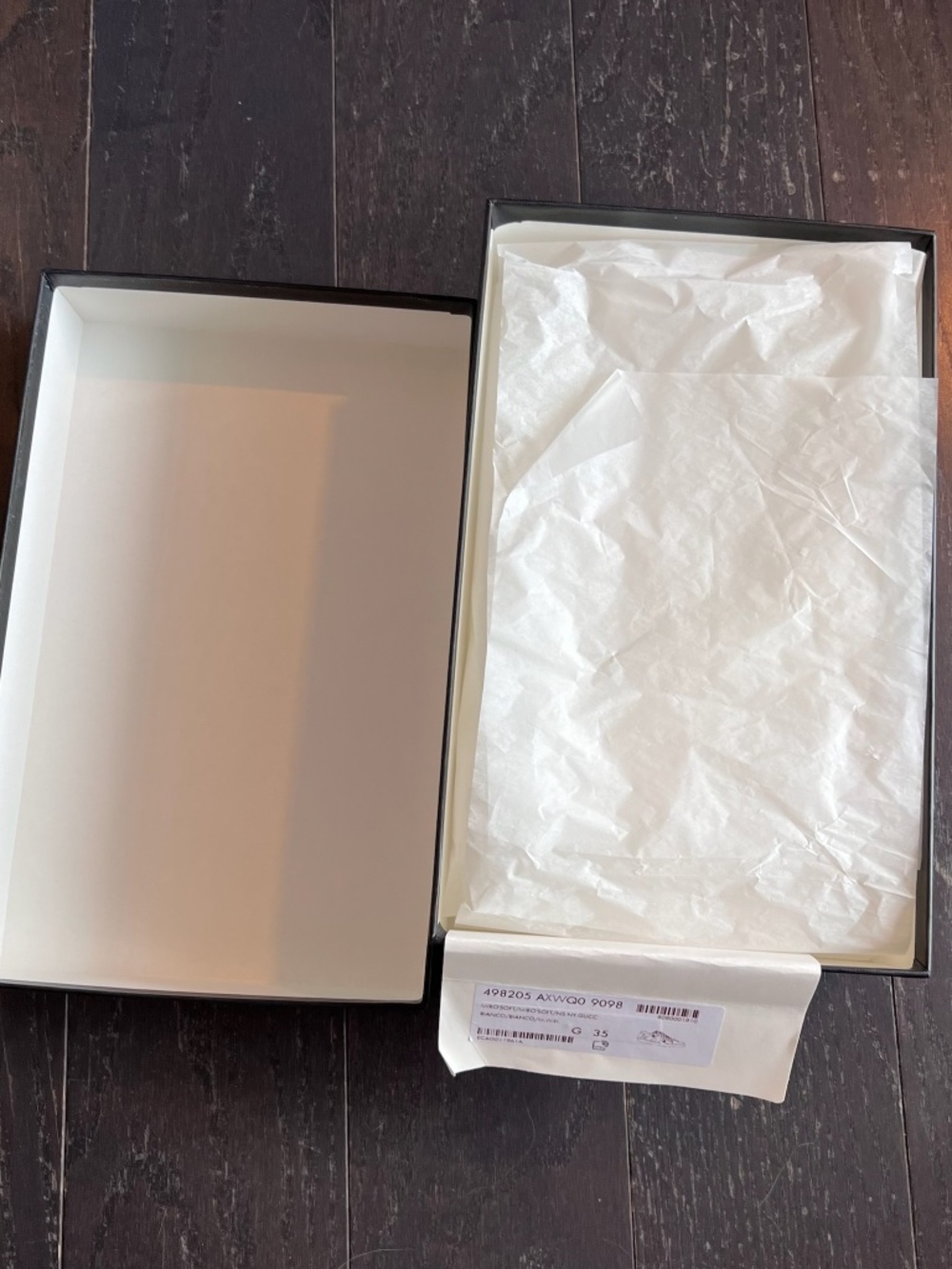 Gucci white empty shoe box with tissue paper decoration storage   20.3*11*32cm c